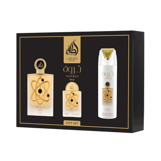 Lattafa Tharwah Gold Gift Set Fragrances 6290362347880