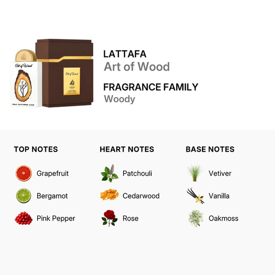 Lattafa Unisex Pride Art of Wood EDP Spray 3.4 oz Fragrances