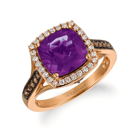 Le Vian Ladies Grape Amethyst Rings set in 14K Strawberry Gold YQYU 57 ...