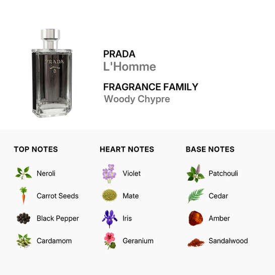 Prada Lhomme / Prada EDT Spray 3.4 oz (100 ml) (m) 8435137749607
