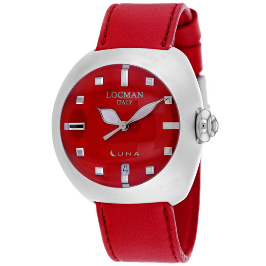 Locman Italy Watch with Red Leather Strap and Mother of Pearl dial s-l400.jpg main image 3