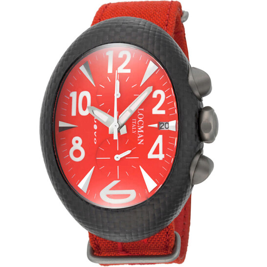 Locman Nuovo Carbonio Red Dial Men's Watch LO- 100RDCRBQ