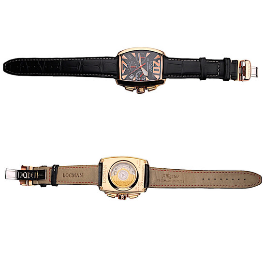 Locman Panorama Chronograph Automatic Black Dial Men's Watch R.154