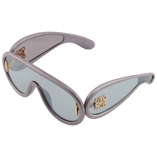 サングラス LOEWE SUNGLASSES (LW40108I00 01C) LOEWE ANAGRAM PAULA IBIZA Aviator Mask LW40108I Black Silver