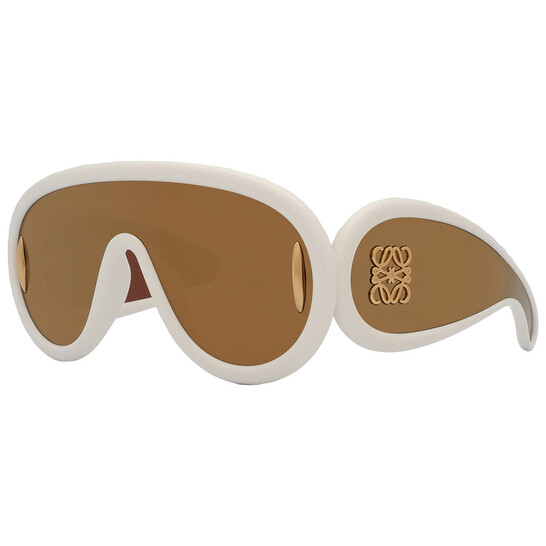NEW LOEWE SUNGLASSES UNISEX MASK EYEWEAR LOEWE LW40108I 25G Loewe Brown Mirror Mask Unisex Sunglasses LW40108I 25G 140  main image 4