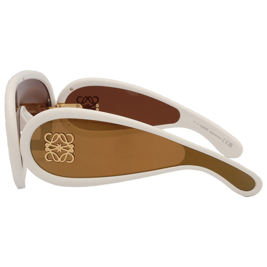 Loewe Brown Mirror Mask Unisex Sunglasses LW40108I 25G 140