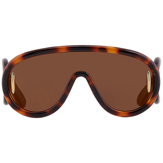 Loewe Brown Mirror Mask Unisex Sunglasses LW40108I 52G 140