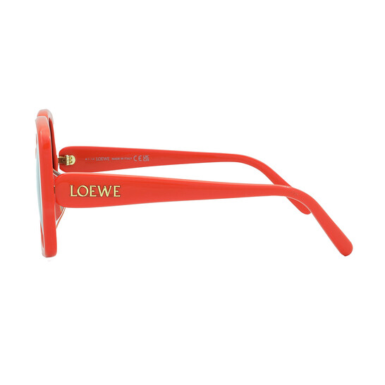 Loewe Brown Square Ladies Sunglasses LW40134U 42E 54