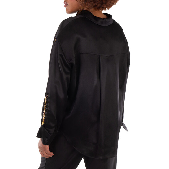 Loewe Classic Collar Long Sleeve-Silk Shirt, Brand Size 38