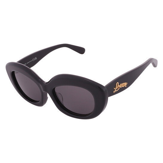 Loewe CURVY Smoke Cat Eye Ladies Sunglasses LW40153F 01A 54