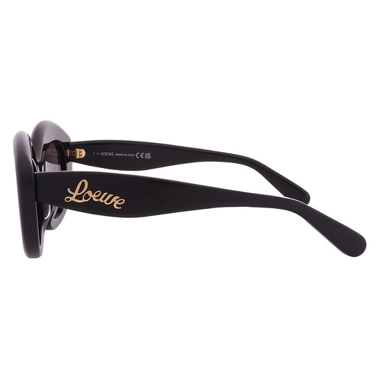 Loewe LW40156U 01A Cat Eye Sunglasses – Shiny Black/Smoke Loewe LW40156U 01A Sunglasses Shiny Black Cat Eye Frame  main image 4