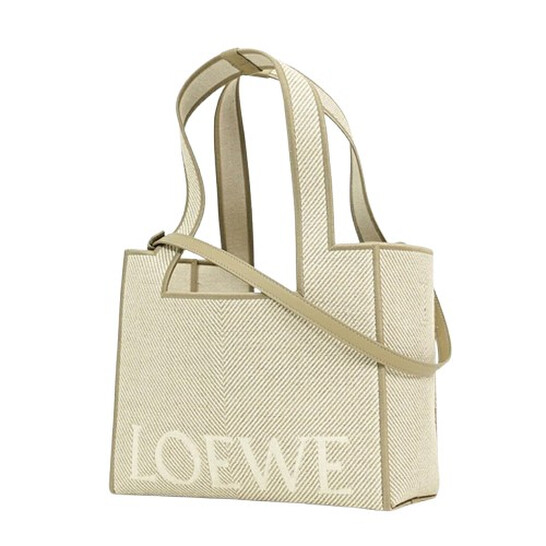 Loewe Medium Loewe Font Tote Bag - Ecru ALF1B61X11.2370