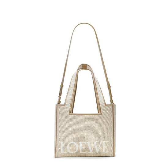 Loewe Medium Loewe Font Tote Bag - Ecru ALF1B61X11.2370