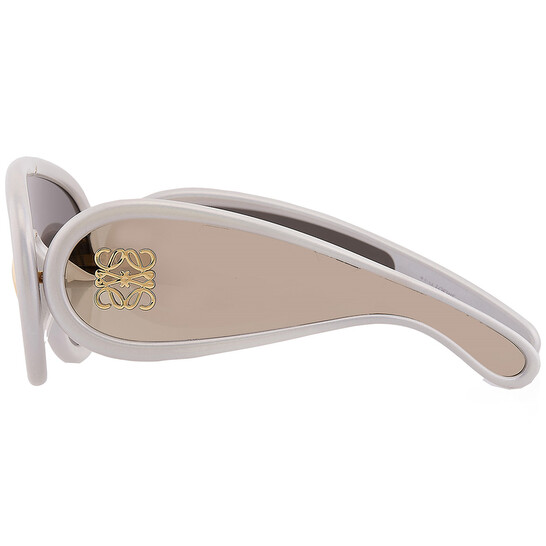 NEW LOEWE SUNGLASSES LW40108I 24C GRAY MASK UNISEX EYEWEAR LOEWE Loewe Smoke Mirror Mask Unisex Sunglasses LW40108I 24C 135  main image 4