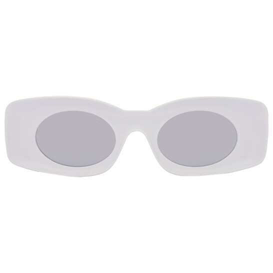 NEW LOEWE WHITE UNISEX SUNGLASSES LOEWE LW40033I 21C Loewe Smoke Mirror Rectangular Unisex Sunglasses LW40033I  main image 2