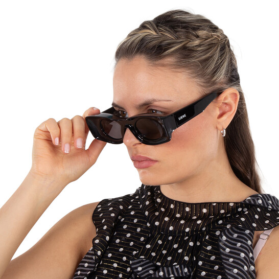 LOEWE LW40033I4901A 関税送料込 Loewe Smoke Rectangular Unisex Sunglasses LW40033I 01A 49