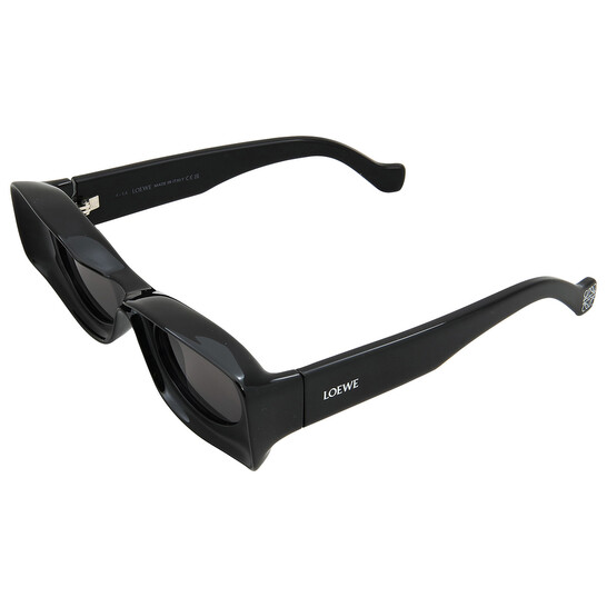 Loewe Smoke Rectangular Unisex Sunglasses LW40033I 01A 49 Loewe Smoke Rectangular Unisex Sunglasses LW40033I 01A 49