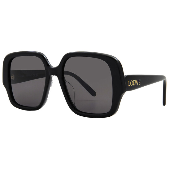 Loewe Smoke Square Ladies Sunglasses LW40134U 01A 54