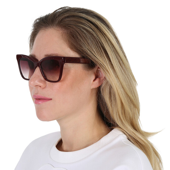 Longchamp Burgundy Gradient Sunglasses Longchamp Burgundy Gradient Cat Eye Ladies Sunglasses LO699S  main image 2