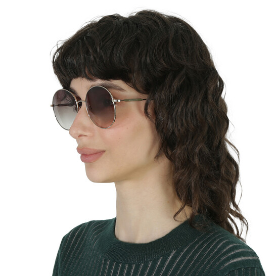 Longchamp Grey Gradient Round Ladies Sunglasses LO143S 711  display picture 3