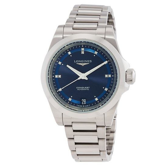 Longines Conquest Automatic Diamond Blue Dial Unisex Watch L3