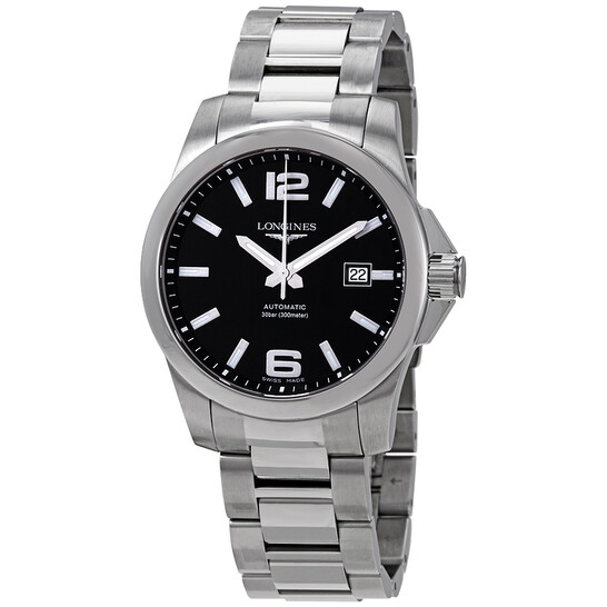 Longines Conquest Black Dial Automatic Men's 41mm Watch L3
