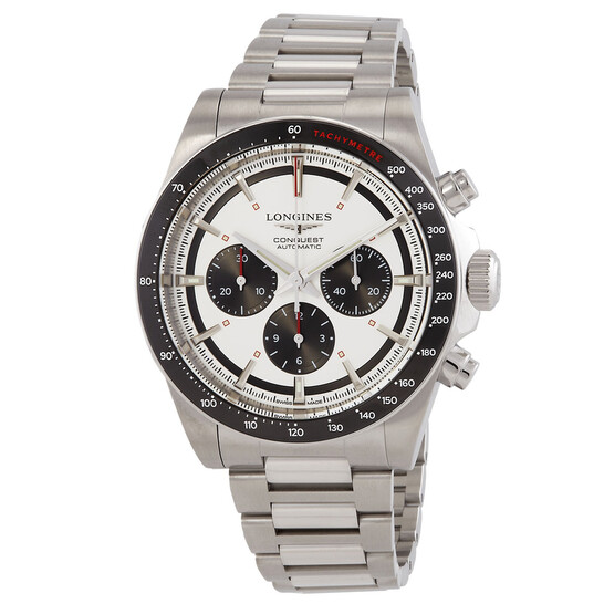 LONGINES CONQUEST シルバー/ホワイト。訳あり激安。 Longines Conquest Quartz White 41mm Men's Watch With Box | eBay