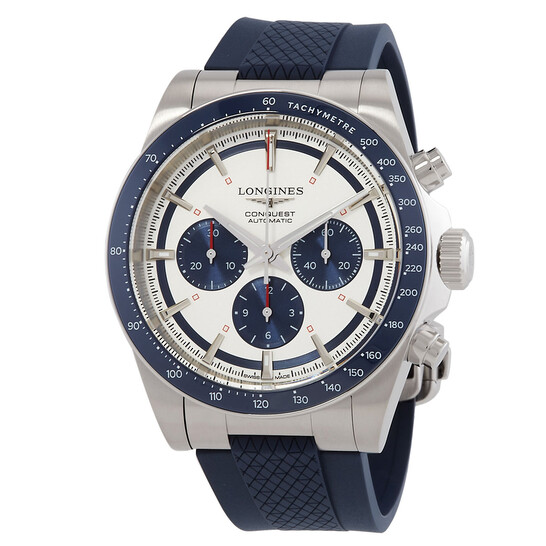 Longines Conquest Chronograph Automatic Silver Dial Men's