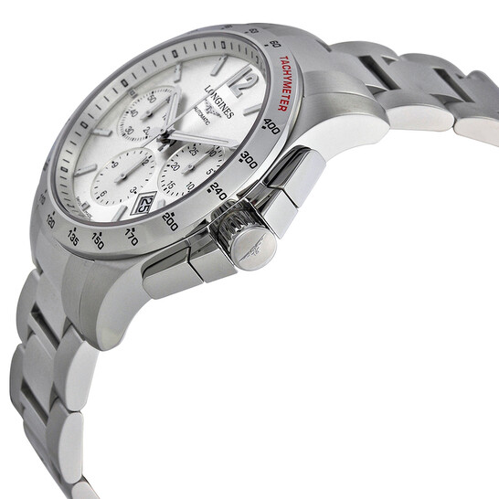 Longines Conquest Chronograph Silver Dial Stainless Steel Men's Watch  L27434766