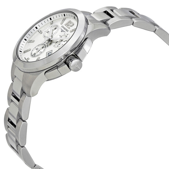 Longines Conquest Chronograph Silver Dial Unisex Watch L33794766 - 546x546 Image #2