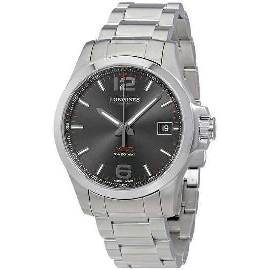 Longines Conquest V.H.P. Perpetual Black Dial Men's Watch L3.716.4.56.6 - 546x546