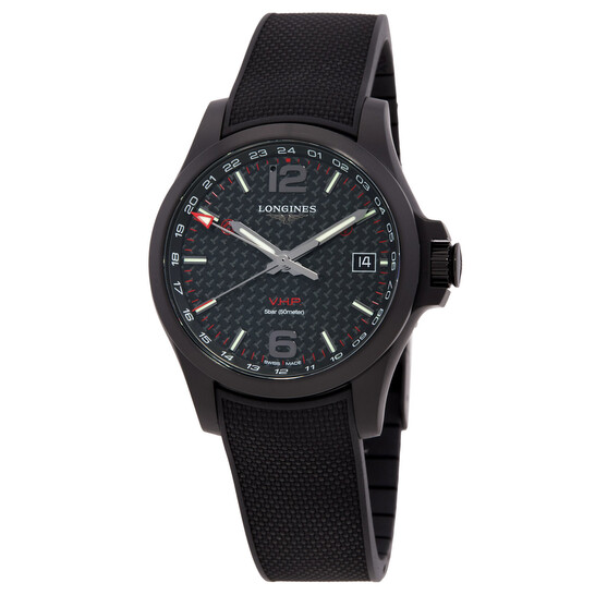 Longines Conquest V.H.P. Quartz Black Dial Men's Watch L37182669