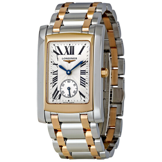 Longines Dolcevita Seconds Sub-Dial 18k Rose Gold & Stainless Steel Men's Watch 56555717 - 546x546