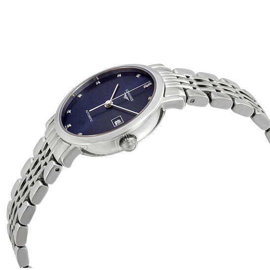 Longines Elegant Automatic Diamond Blue Dial Ladies Watch L4.310.4.97.6 - 546x546 Image #2