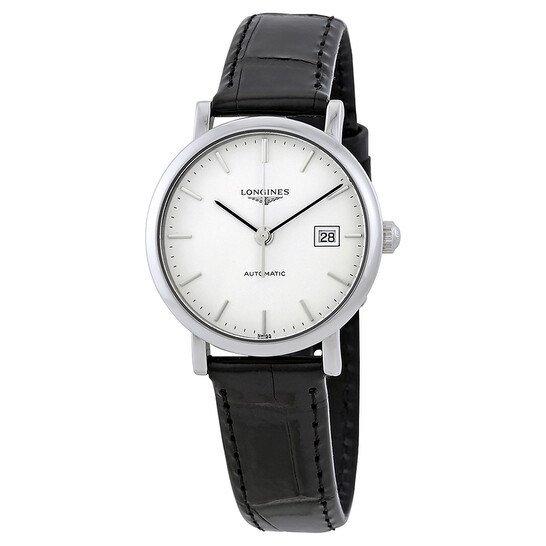 Longines Elegant Automatic White Dial Ladies Leather Watch L43104122 Longines Elegant Automatic White Dial Ladies Leather Watch L43104122 - 546x546