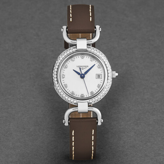 Longines Equestrian Quartz Diamond White Mother of Pearl Dial Ladies