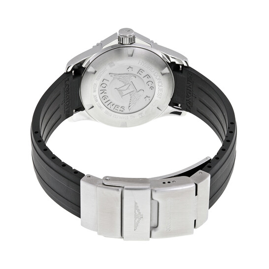Longines Hydroconquest Black Dial Rubber Strap Men's Watch L36884592 - 546x546 Image #3