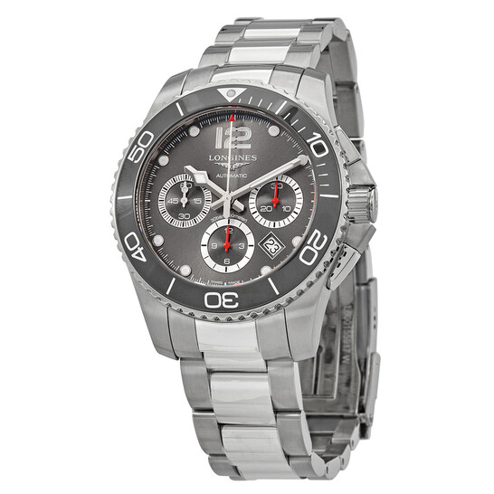 Longines HydroConquest Chronograph Automatic Grey Dial Men's