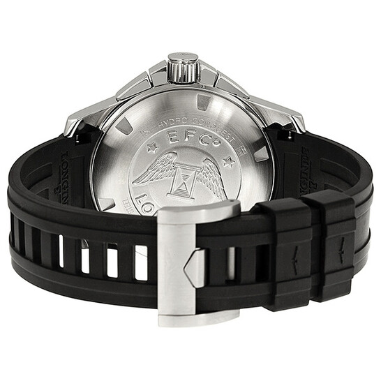 Longines Hydroconquest Grey Dial Chronograph Black Rubber Automatic Men's  Watch L36654762