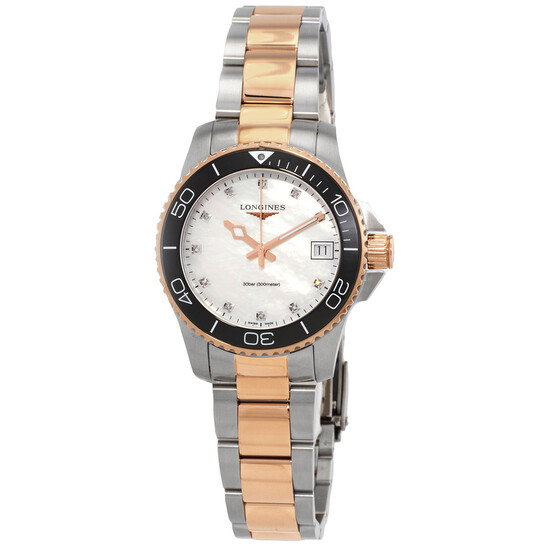 Longines Hydroconquest Quartz Diamond White Dial Ladies Watch L3