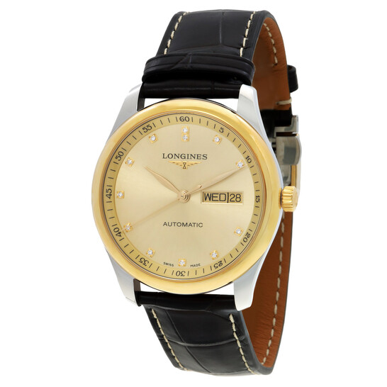 Longines Master Automatic Diamond Gold Dial Men's Watch L2.755.5