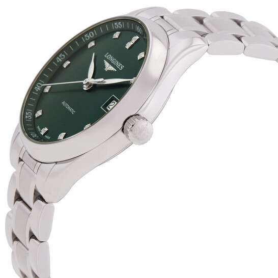 Master’s Ladies Silver Watch with Green Dial Master main image 4