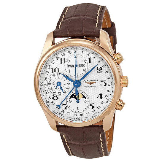 Longines Master Collection 18kt Rose Gold GMT Moonphase Automatic  Chronograph Men's Watch L26738783