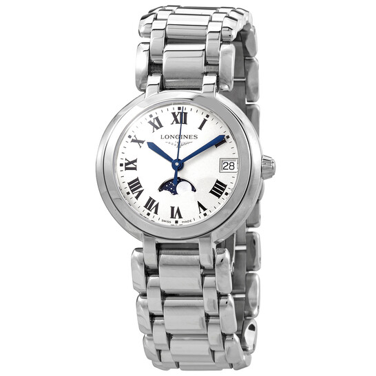 LUNA☽ Longines Prima Luna Quartz Silver Dial Ladies Watch L8.115.4.71.6