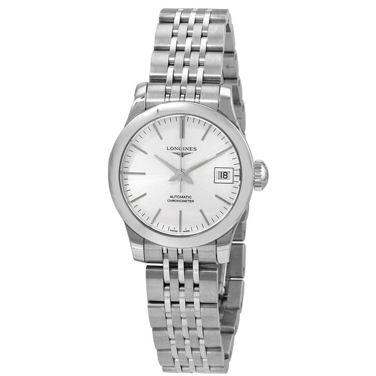 Longines Record Automatic Silver Dial Ladies Watch L23204726 - 546x546