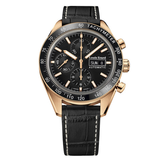 Louis Erard Sportive Chronograph Automatic Black Dial Men's Watch 