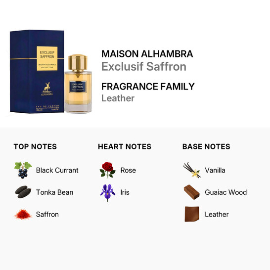 Maison Alhambra Unisex Exclusif Saffron EDP Spray 3.4 oz