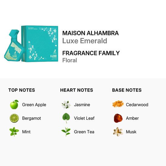 Maison Alhambra Unisex Luxe Emerald EDP Spray 3.4 oz Fragrances