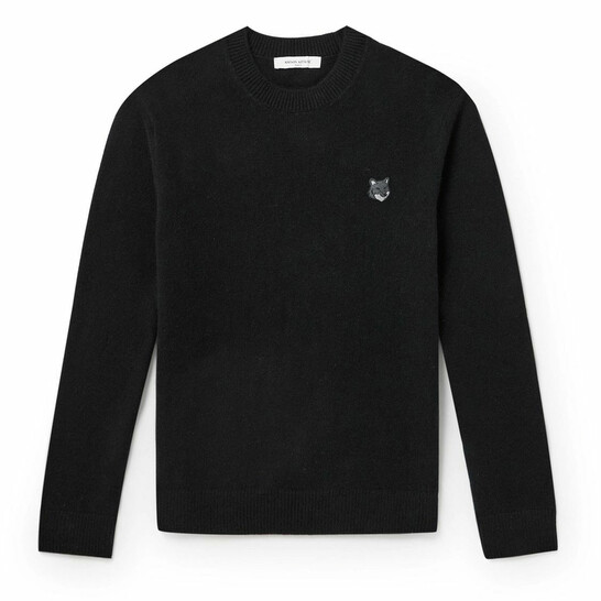 Maison Kitsuné Bold Fox Head Patch Long Sleeve Sweater, Size