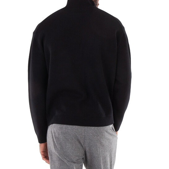 Maison Kitsuné Fox Head Intarsia High-Neck Jumper, Size